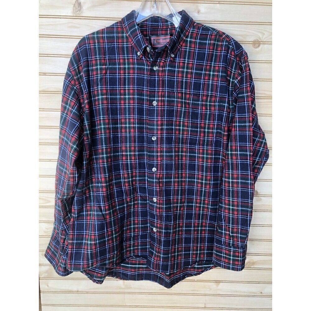 Five Brother Super Soft Men's Button Up Flannel Shirt XL